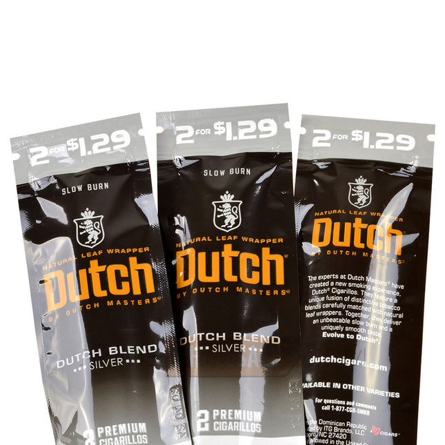 Dutch Masters Foil Dutch Blend (Silver) 1.29 Pre-Priced Cigarillos 30 Packs of 2