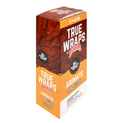 Backwoods True Wraps $2.99 All-Natural Leaf Wrap 12 Packs of 2 Aromatic