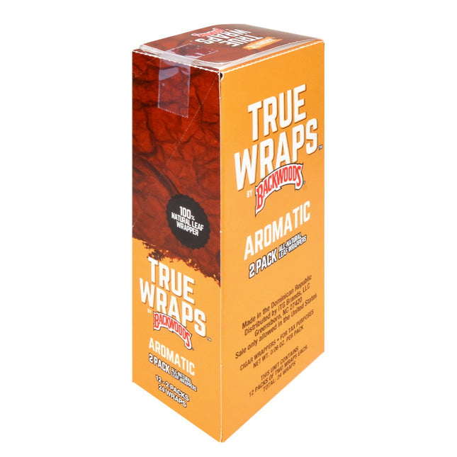 Backwoods True Wraps $2.99 All-Natural Leaf Wrap 12 Packs of 2 Aromatic