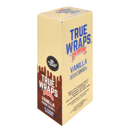 Backwoods True Wraps $2.99 All-Natural Leaf Wrap 12 Packs of 2 Vanilla