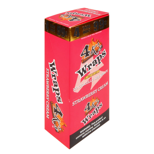 4 Kings Strawberry Cream Wraps 99c Pre-Priced 30 Pouches of 4