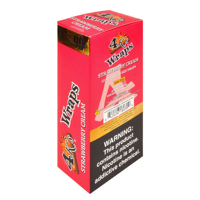 4 Kings Strawberry Cream Wraps 99c Pre-Priced 30 Pouches of 4