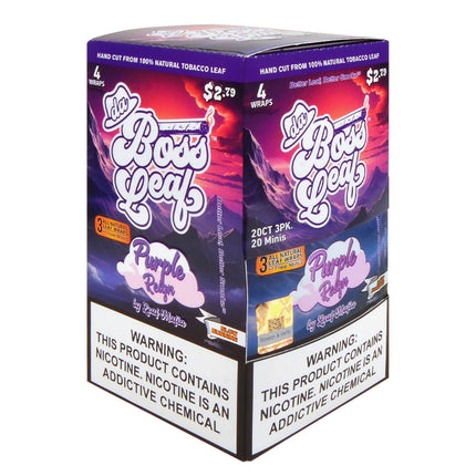 Da Boss Leaf Wraps 20 packs of 4, pre-priced $2.79, Purple Reign