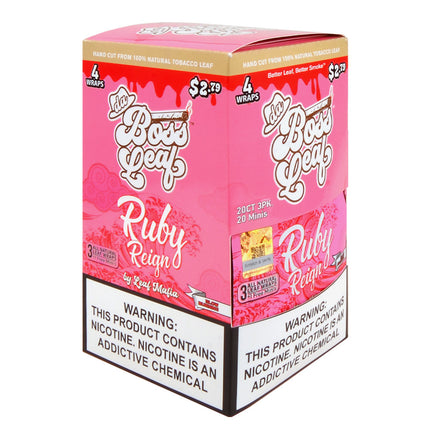Da Boss Leaf Wraps 20 packs of 4, pre-priced $2.79, Ruby Reign