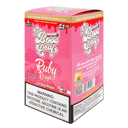Da Boss Leaf Wraps 20 packs of 4, pre-priced $2.79, Ruby Reign