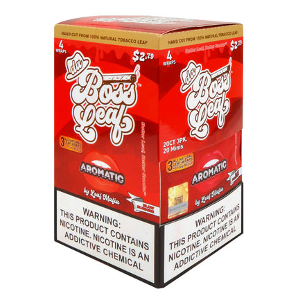Da Boss Leaf Wraps 20 packs of 4, pre-priced $2.79, Aromatic