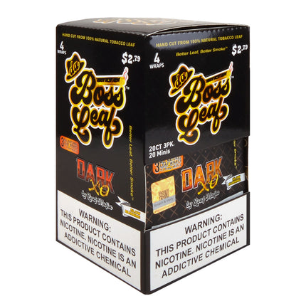 Da Boss Leaf Wraps 20 packs of 4, pre-priced $2.79, Dark XO