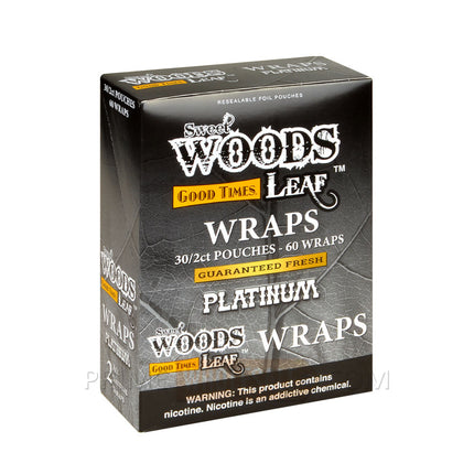 Good Times Sweet Woods Leaf Wraps Platinum 30 Pouches of 2