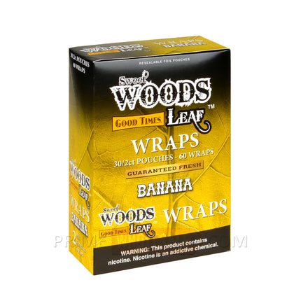 Good Times Sweet Woods Leaf Wraps Banana 30 Pouches of 2