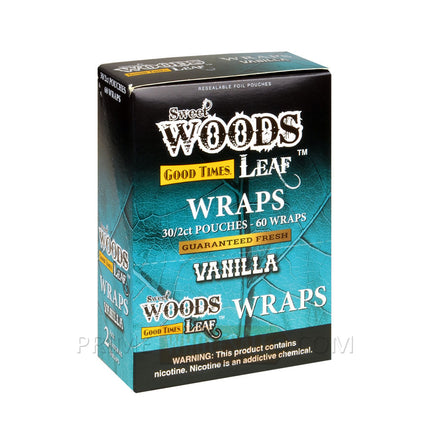 Good Times Sweet Woods Leaf Wraps Vanilla 30 Pouches of 2