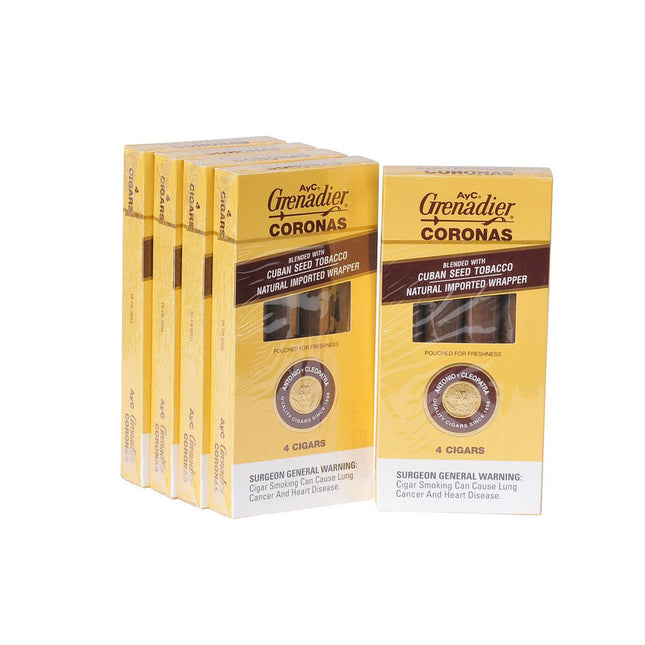 AyC Grenadiers Coronas Dark Cigars 5 Packs Of 4 1