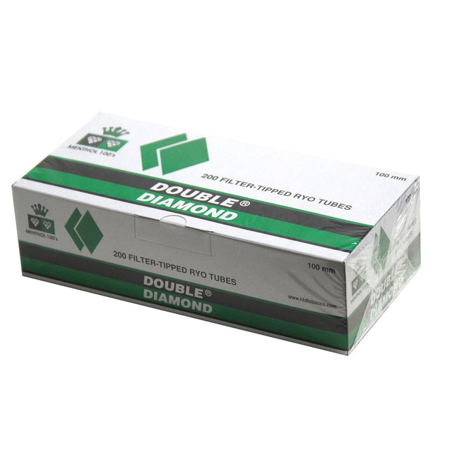 Double Diamond Filter Tubes 100 mm Menthol 5 Cartons of 200 1