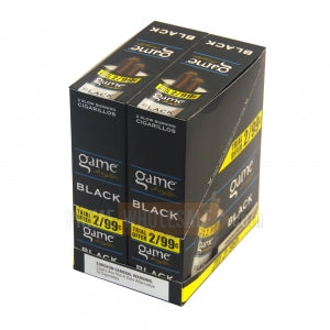 Game Cigarillos Foil 2 for 99 Cents 30 Packs of 2 Cigars Black