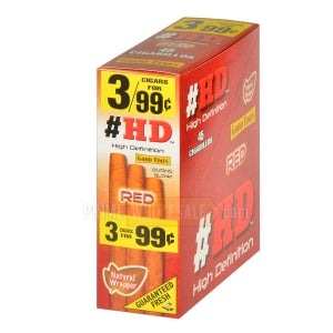 Good Times HD Cigarillos Red 3 for 99 Cents Pre Priced 15 Packs of 3
