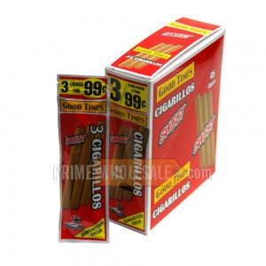 Good Times Cigarillos Sweet 3 for 99 Cents Pre Priced 15 Packs of 3