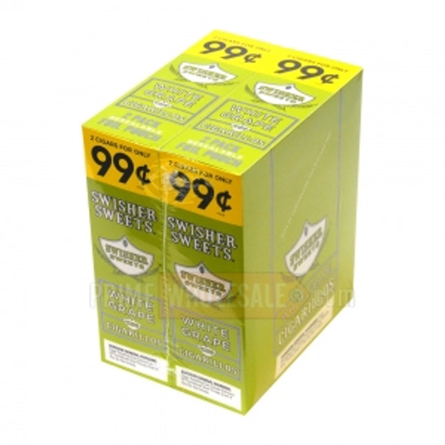 Swisher Sweets White Grape Cigarillos 99c Pre-Priced 30 Packs of 2