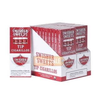 Swisher Sweets Regular Tip Cigarillos 20 Packs of 5