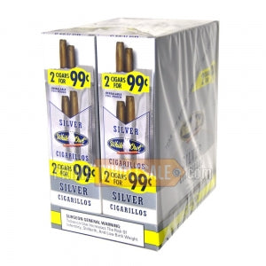 White Owl Cigarillos 99 Cent Pre Priced 30 Packs of 2 Cigars Silver