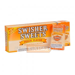 Swisher Sweets Peach Little Cigars 100mm 10 Packs of 20