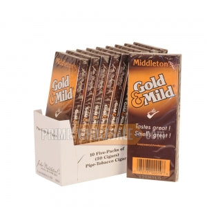 Middleton's Black & Mild Gold & Mild Cigars 10 Packs of 5