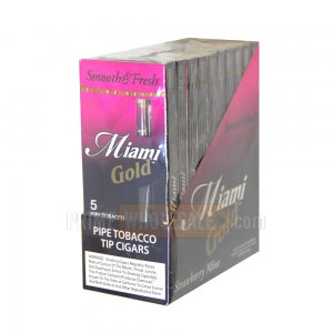 Miami Gold Strawberry Cigars 10 Packs of 5