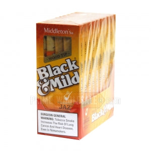 Middleton's Black & Mild Wood Tip Jazz Cigars 10 Packs of 5