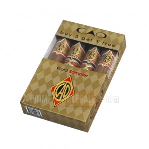 CAO Gold Sampler Assorted Cigars Pack of 4
