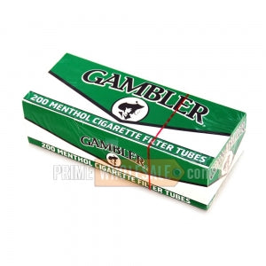 Gambler Tube Cut Filter Tubes King Size Menthol 5 Cartons of 200