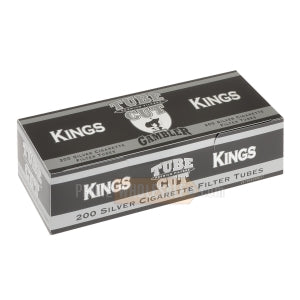 Gambler Tube Cut Filter Tubes King Size Silver 5 Cartons of 200