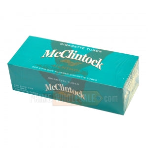 McClintock FIlter Tubes King Size Menthol 5 Cartons of 200